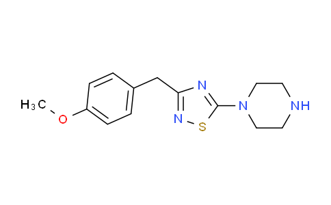 CAS No. 1029718-80-6, 1-{3-[(4-Methoxyphenyl)methyl]-1,2,4-thiadiazol-5-yl}piperazine