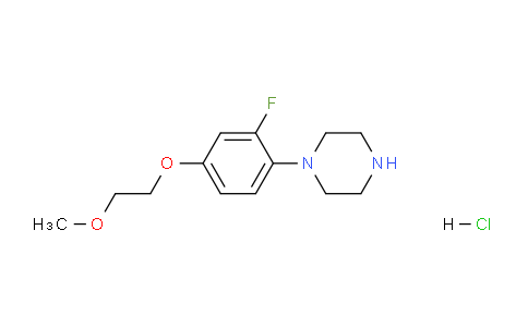 CAS No. 2410102-90-6, 1-(2-Fluoro-4-(2-methoxyethoxy)phenyl)piperazine hydrochloride