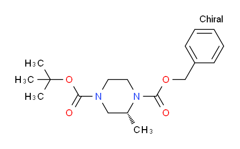 CAS No. 1163793-25-6, 1-Benzyl 4-(tert-butyl) (R)-2-methylpiperazine-1,4-dicarboxylate