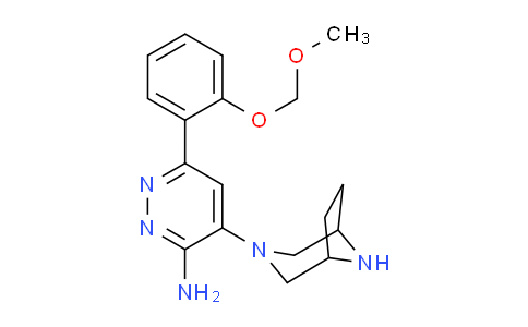 CAS No. 2378054-72-7, 4-(3,8-Diazabicyclo[3.2.1]octan-3-yl)-6-(2-(methoxymethoxy)phenyl)pyridazin-3-amine