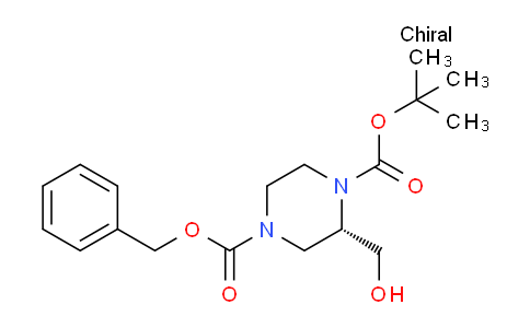 CAS No. 385802-84-6, 4-Benzyl 1-(tert-butyl) (S)-2-(hydroxymethyl)piperazine-1,4-dicarboxylate