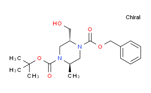 CAS No. 1403898-70-3, 1-Benzyl 4-(tert-butyl) (2R,5R)-2-(hydroxymethyl)-5-methylpiperazine-1,4-dicarboxylate