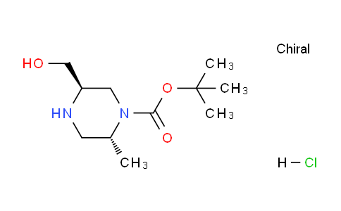 CAS No. 2143956-76-5, tert-Butyl (2R,5R)-5-(hydroxymethyl)-2-methylpiperazine-1-carboxylate hydrochloride