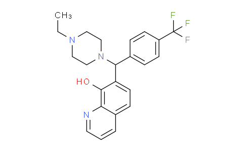 CAS No. 315698-17-0, 7-[(4-Ethylpiperazin-1-yl)-[4-(trifluoromethyl)phenyl]methyl]quinolin-8-ol