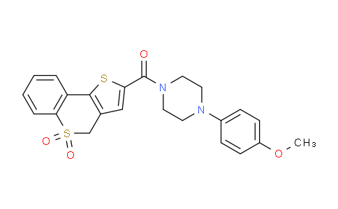 CAS No. 890819-86-0, (5,5-Dioxo-4H-thieno[3,2-c]thiochromen-2-yl)-[4-(4-methoxyphenyl)piperazin-1-yl]methanone