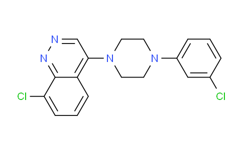 CAS No. 932359-76-7, 8-Chloro-4-(4-(3-chlorophenyl)piperazin-1-yl)cinnoline