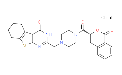 CAS No. 1814881-70-3, (R)-2-((4-(1-Oxoisochromane-3-carbonyl)piperazin-1- yl)methyl)-5,6,7,8-tetrahydrobenzo[4,5]thieno[2,3- d]pyrimidin-4(3H)-one