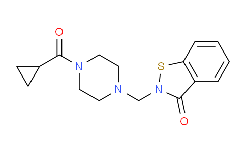 CAS No. 877963-94-5, 2-[[4-(Cyclopropylcarbonyl)-1-piperazinyl]methyl]-1,2-benzisothiazol-3(2H)-one