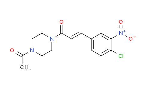 CAS No. 301179-69-1, (E)-1-(4-acetylpiperazin-1-yl)-3-(4-chloro-3-nitrophenyl)prop-2-en-1-one