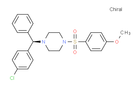 CAS No. 943987-59-5, (R)-1-((4-chlorophenyl)(phenyl)methyl)-4-((4-methoxyphenyl)sulfonyl)piperazine