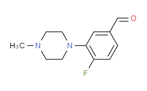 CAS No. 1197193-16-0, 4-fluoro-3-(4-methyl-1-piperazinyl)benzaldehyde