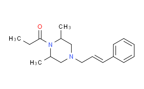 CAS No. 4204-01-7, 1-[2,6-dimethyl-4-[(E)-3-phenylprop-2-enyl]piperazin-1-yl]propan-1-one
