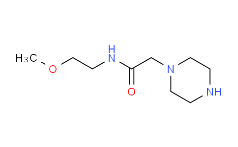CAS No. 871217-34-4, N-(2-Methoxyethyl)-2-piperazin-1-ylacetamide