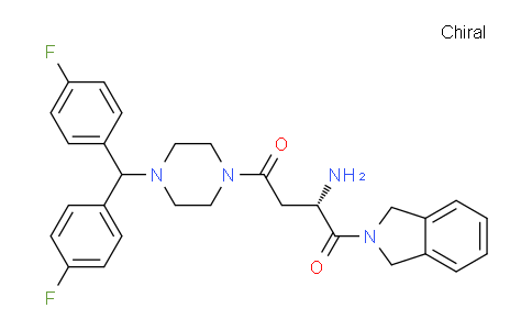 CAS No. 847928-32-9, (2S)-2-amino-4-[4-[bis(4-fluorophenyl)methyl]piperazin-1-yl]-1-(1,3-dihydroisoindol-2-yl)butane-1,4-dione
