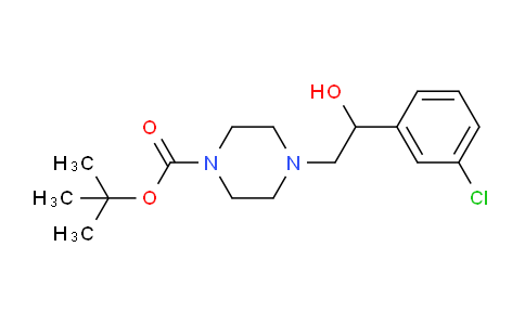 CAS No. 1146080-16-1, tert-Butyl 4-(2-(3-chlorophenyl)-2-hydroxyethyl)piperazine-1-carboxylate