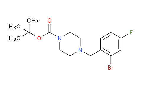 CAS No. 460094-96-6, tert-Butyl 4-(2-bromo-4-fluorobenzyl)piperazine-1-carboxylate