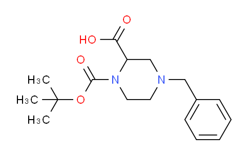 CAS No. 1214057-04-1, 4-Benzyl-1-(tert-butoxycarbonyl)piperazine-2-carboxylic acid