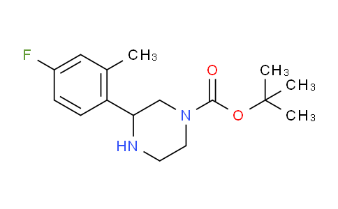 CAS No. 334477-42-8, tert-Butyl 3-(4-fluoro-2-methylphenyl)piperazine-1-carboxylate