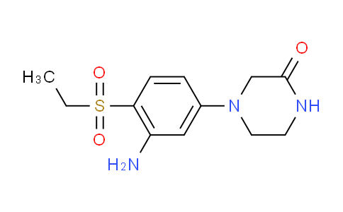 CAS No. 1220029-09-3, 4-(3-Amino-4-(ethylsulfonyl)phenyl)piperazin-2-one