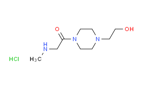 CAS No. 1220017-24-2, 1-(4-(2-Hydroxyethyl)piperazin-1-yl)-2-(methylamino)ethanone hydrochloride