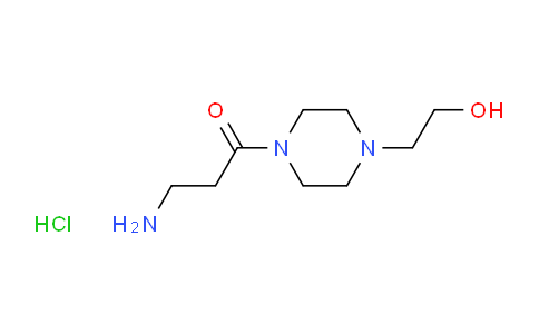 CAS No. 1220034-79-6, 3-Amino-1-(4-(2-hydroxyethyl)piperazin-1-yl)propan-1-one hydrochloride