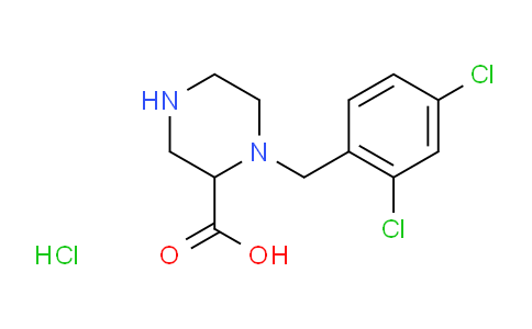 CAS No. 1289384-60-6, 1-(2,4-Dichlorobenzyl)piperazine-2-carboxylic acid hydrochloride