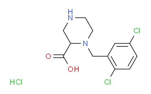 CAS No. 1289384-99-1, 1-(2,5-Dichlorobenzyl)piperazine-2-carboxylic acid hydrochloride