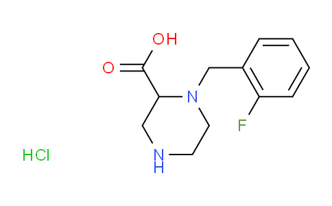 CAS No. 1289384-64-0, 1-(2-Fluorobenzyl)piperazine-2-carboxylic acid hydrochloride