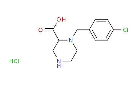 CAS No. 1289384-96-8, 1-(4-Chlorobenzyl)piperazine-2-carboxylic acid hydrochloride