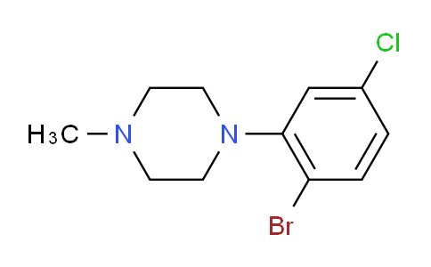 CAS No. 1261940-25-3, 1-(2-Bromo-5-chlorophenyl)-4-methylpiperazine