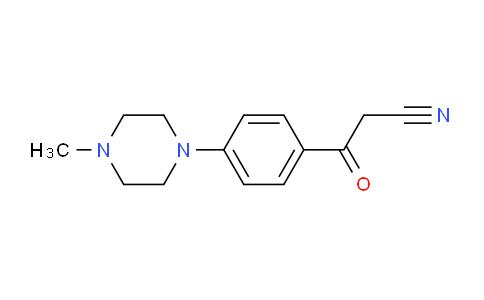CAS No. 1135282-83-5, 3-(4-(4-Methylpiperazin-1-yl)phenyl)-3-oxopropanenitrile