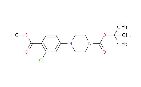 CAS No. 1346597-59-8, tert-Butyl 4-(3-chloro-4-(methoxycarbonyl)phenyl)piperazine-1-carboxylate