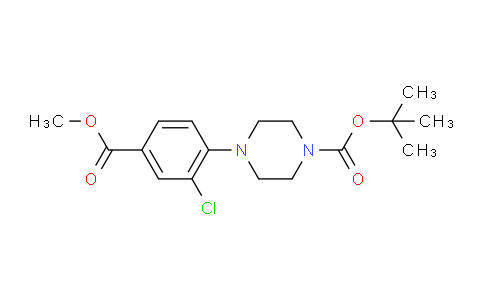 CAS No. 906559-46-4, tert-Butyl 4-(2-chloro-4-(methoxycarbonyl)phenyl)piperazine-1-carboxylate