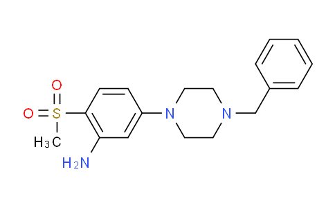 CAS No. 1219972-42-5, 5-(4-Benzylpiperazin-1-yl)-2-(methylsulfonyl)aniline