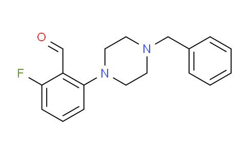 CAS No. 159944-64-6, 2-(4-Benzylpiperazin-1-yl)-6-fluorobenzaldehyde