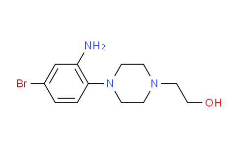 CAS No. 1155621-81-0, 2-(4-(2-Amino-4-bromophenyl)piperazin-1-yl)ethanol