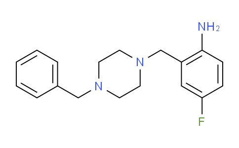 CAS No. 1220036-80-5, 2-((4-Benzylpiperazin-1-yl)methyl)-4-fluoroaniline
