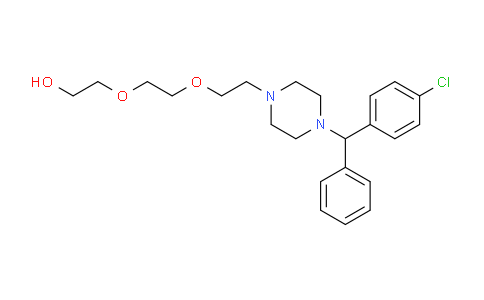 CAS No. 17692-34-1, 2-(2-(2-(4-((4-Chlorophenyl)(phenyl)methyl)piperazin-1-yl)ethoxy)ethoxy)ethanol