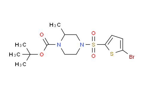 CAS No. 1261234-91-6, tert-Butyl 4-((5-bromothiophen-2-yl)sulfonyl)-2-methylpiperazine-1-carboxylate