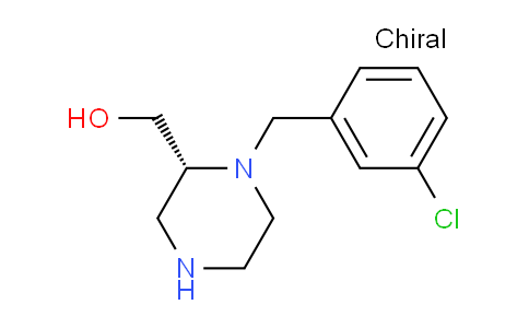 CAS No. 1263286-37-8, (R)-(1-(3-Chlorobenzyl)piperazin-2-yl)methanol