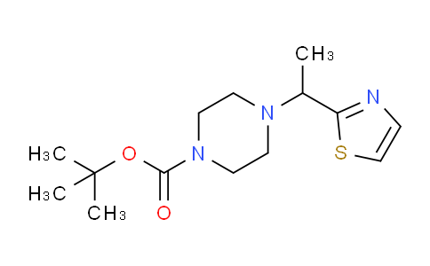 CAS No. 1269430-24-1, tert-Butyl 4-(1-(thiazol-2-yl)ethyl)piperazine-1-carboxylate