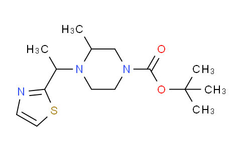 1289387-83-2 | tert-Butyl 3-methyl-4-(1-(thiazol-2-yl)ethyl)piperazine-1-carboxylate