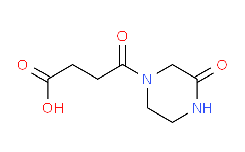 CAS No. 590380-54-4, 4-oxo-4-(3-oxopiperazin-1-yl)butanoic acid