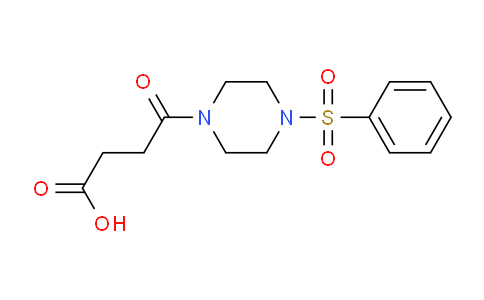 CAS No. 565181-85-3, 4-[4-(benzenesulfonyl)piperazin-1-yl]-4-oxobutanoic acid