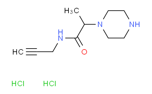 CAS No. 1258639-54-1, 2-piperazin-1-yl-N-prop-2-ynyl-propanamide;dihydrochloride