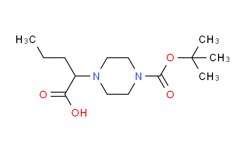 CAS No. 1375471-45-6, 2-{4-[(tert-butoxy)carbonyl]piperazin-1-yl}pentanoic acid