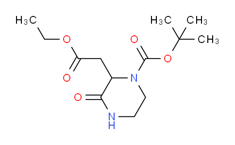 CAS No. 168160-77-8, tert-Butyl 2-(2-ethoxy-2-oxoethyl)-3-oxopiperazine-1-carboxylate