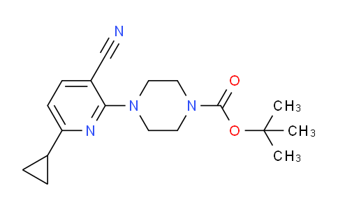 CAS No. 1135283-84-9, tert-Butyl 4-(3-cyano-6-cyclopropylpyridin-2-yl)piperazine-1-carboxylate