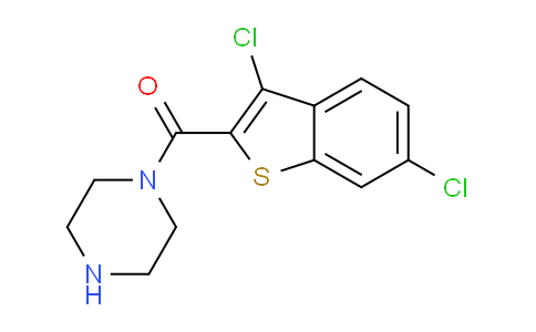 CAS No. 522597-21-3, 1-[(3,6-dichloro-1-benzothien-2-yl)carbonyl]piperazine