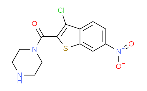 CAS No. 587852-86-6, 1-[(3-chloro-6-nitro-1-benzothien-2-yl)carbonyl]piperazine